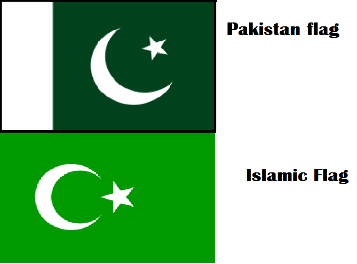 pakistan and islamic flag difference